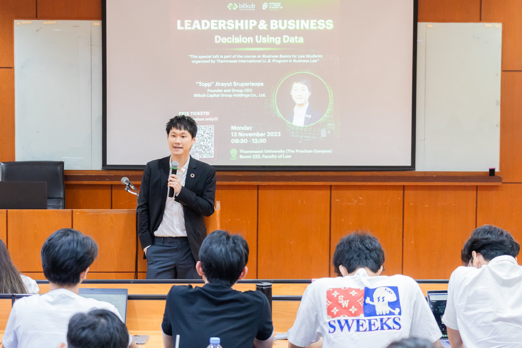 ขอขอบคุณคณะนิติศาสตร์ มหาวิทยาลัยธรรมศาสตร์ ที่ให้เกียรติผมได้ไปแชร์ประสบการณ์ในหัวข้อ Leadership & Data-Driven Business Decision หวังว่า Se…