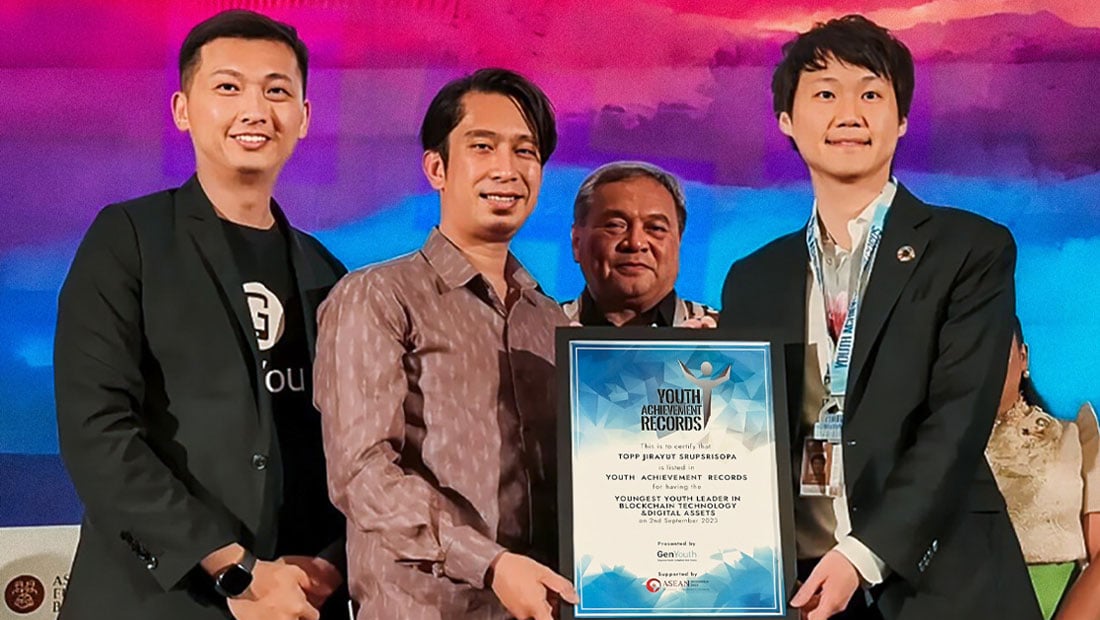 “ท๊อป จิรายุส” คว้ารางวัลผู้นำด้านบล็อกเชนจาก Youth Achievement Record