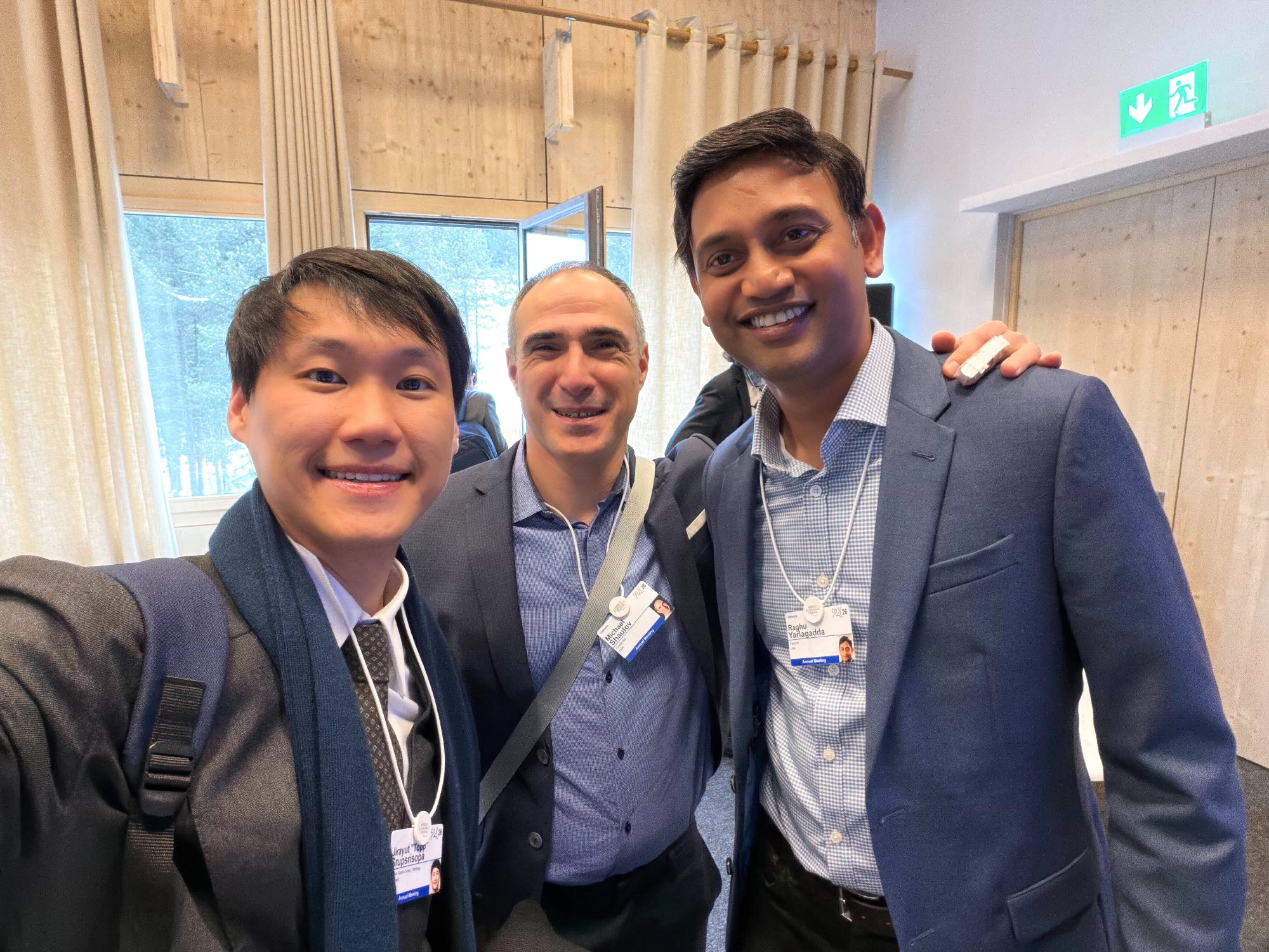 It was a great pleasure to exchange insights with two visionaries at the World Economic Forum 2026. I had the opportunity to discuss the evo…
