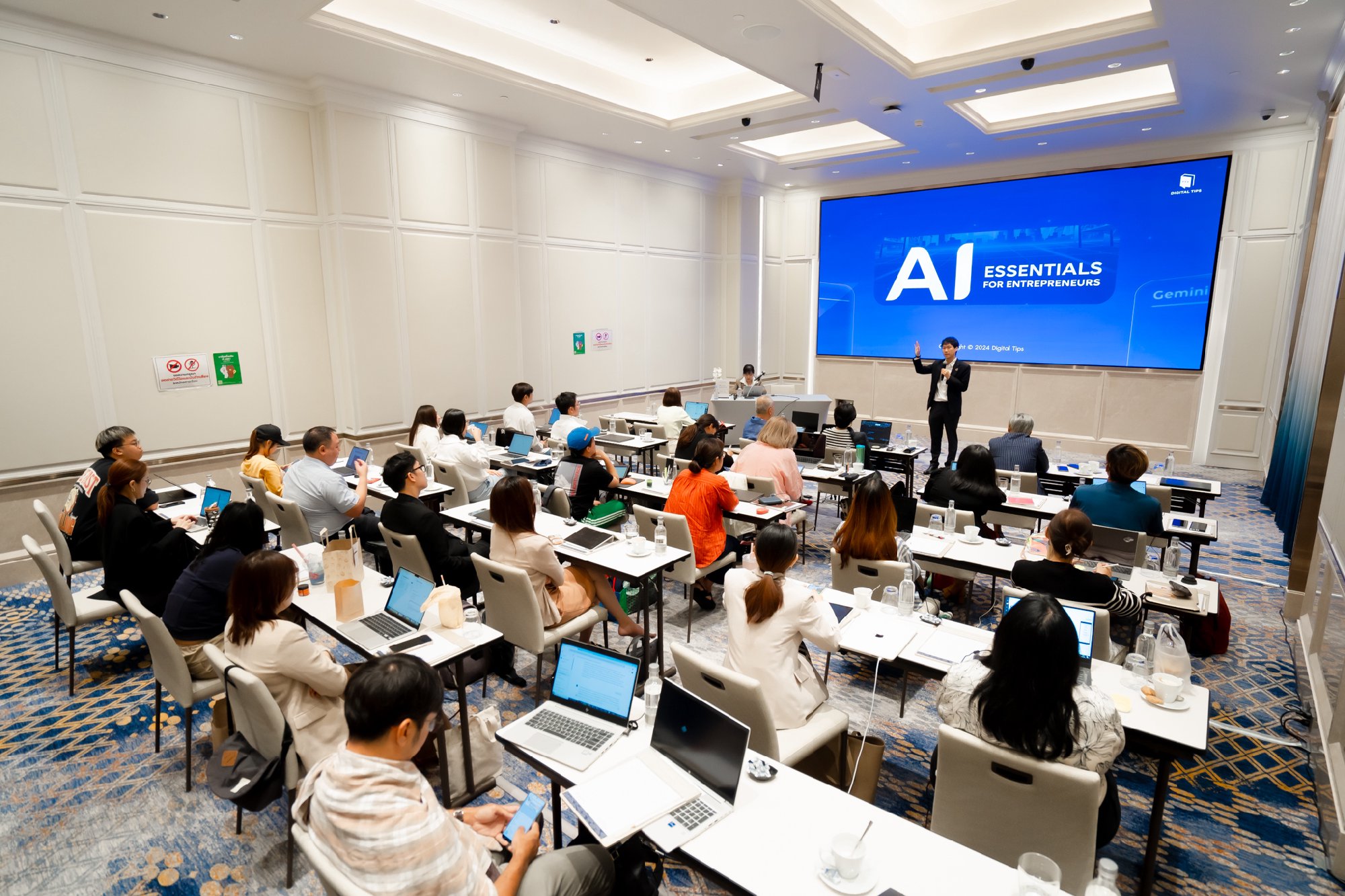 บรรยากาศในคลาสเรียนหลักสูตร AI Essentials for Entrepreneurs รุ่น 3 จัดโดย Digital Tips Academy โดยผมได้ร่วมบรรยายเพื่อให้ความรู้และแชร์เคล็ด…