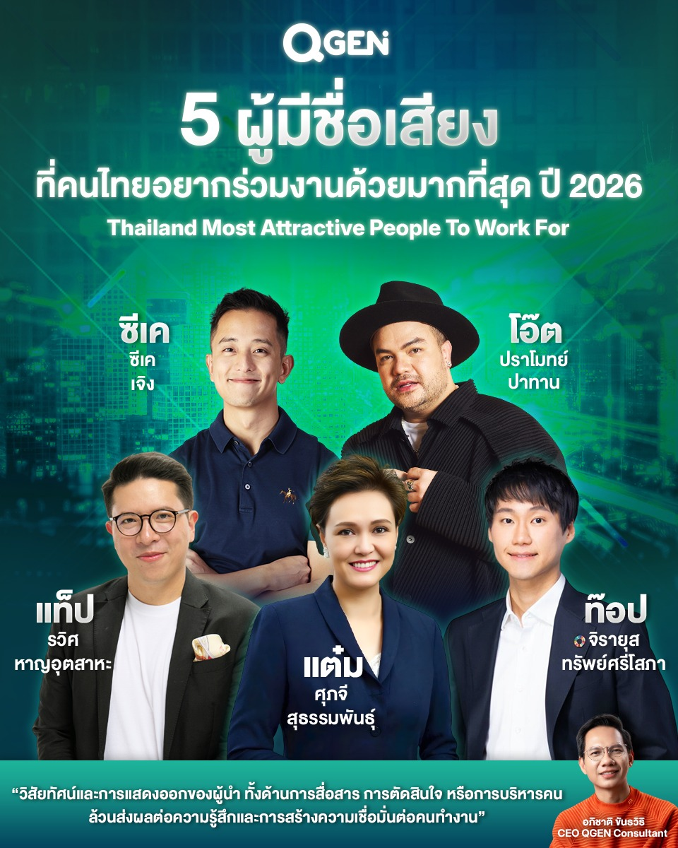 Truly honored to be named one of Thailand's Most Attractive People to Work For 2026. This recognition means a lot and motivates me to contin…